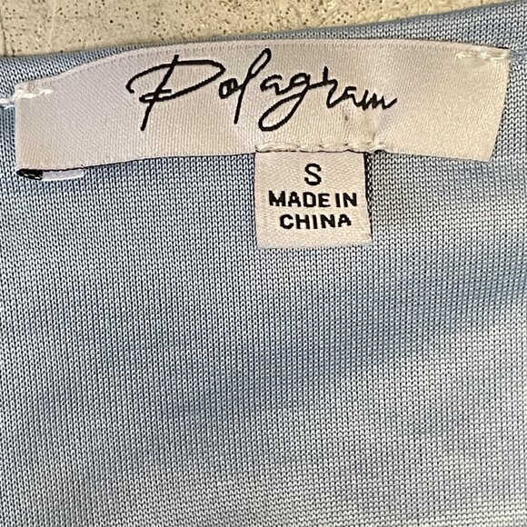 Polagram Maxi Dress‎ Womens S Blue With Lace Sleeves Lined Prairie - Picture 3 of 10